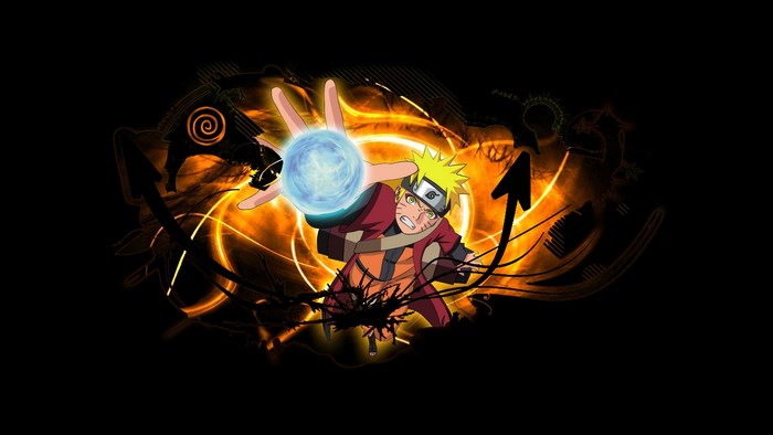 Naruto Performing Rasengan Attack