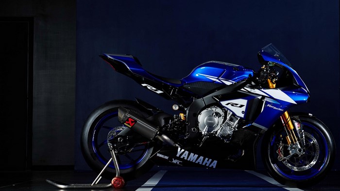 Blue Yamaha YZF-R1 Motorcycle