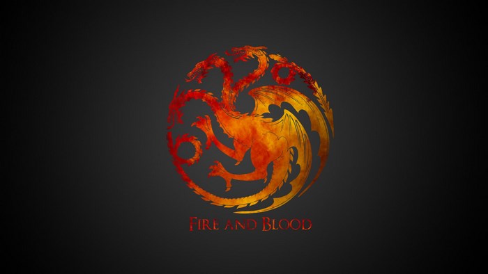 House Targaryen sigil Fire and Blood Game of Thrones