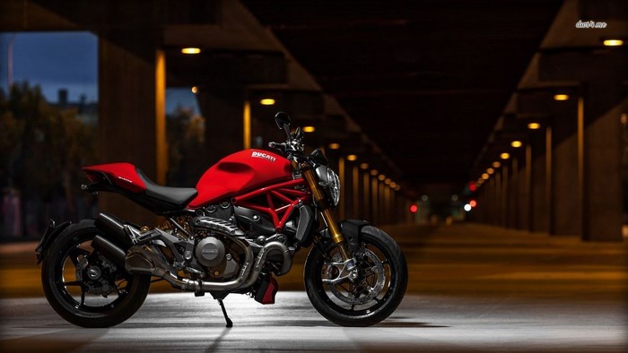 Red Ducati Monster 1200 Motorcycle