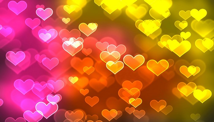 Colorful Heart Bokeh for Valentine's Day