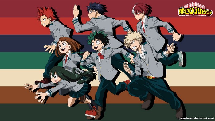My Hero Academia characters running
