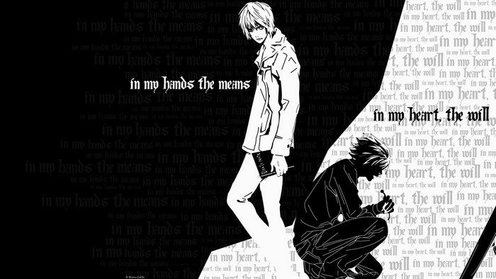 Light Yagami and L from Death Note