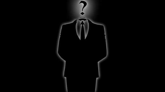 Anonymous figure with question mark head