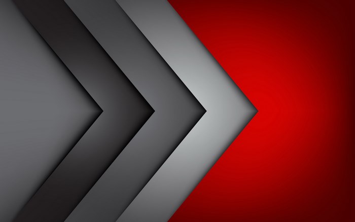 Abstract geometric shapes with red and grey colors
