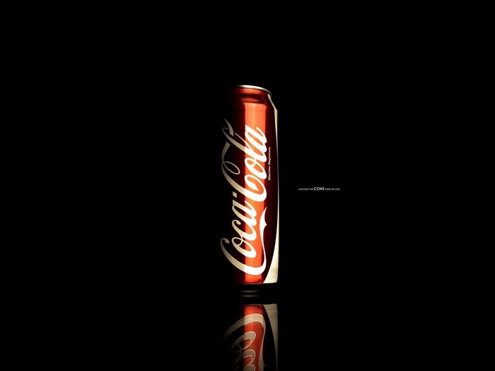Coca-Cola can with "Live on the Coke side of life" slogan