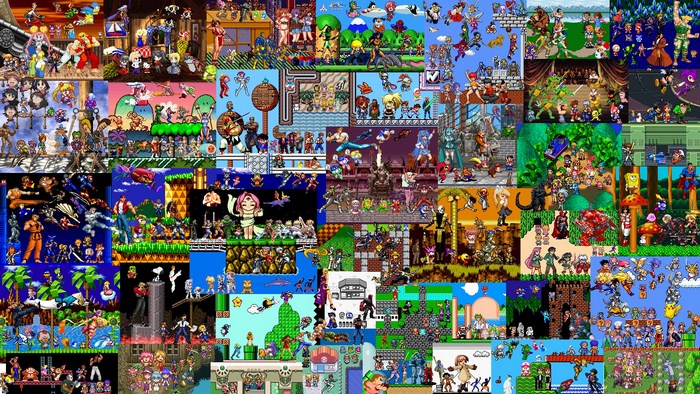 Video Game Character Collage