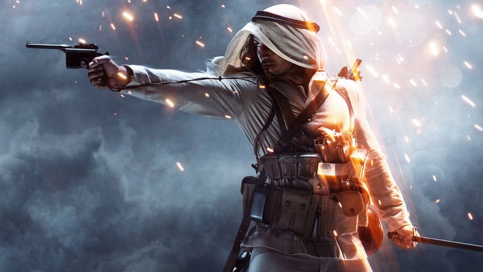Soldier with pistol and sword in Battlefield 1