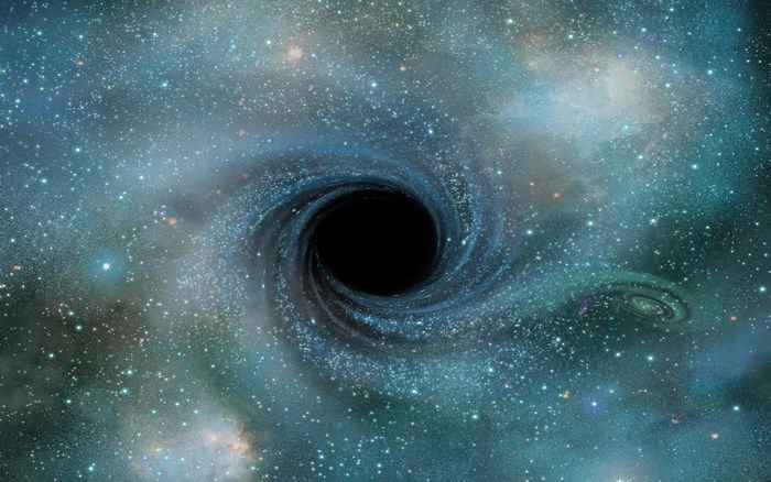 Black hole in a starry galaxy