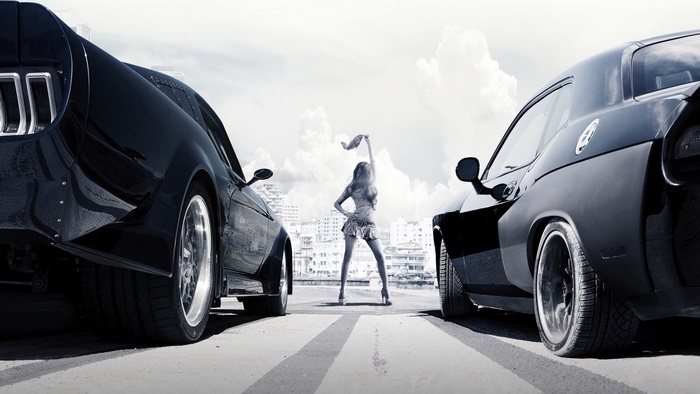 Fast and Furious 8 cars and woman
