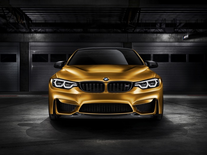 Gold BMW M4 GTS in Garage