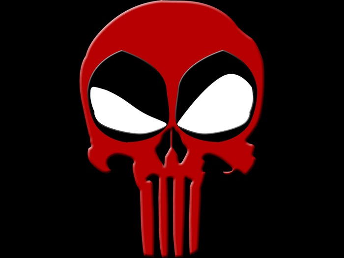 Deadpool Punisher Skull 4K