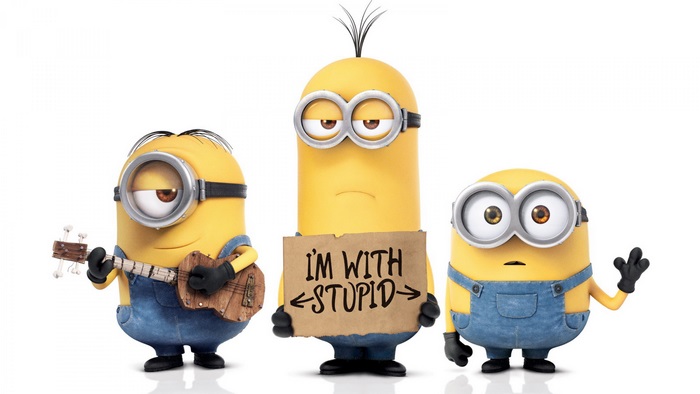 Minions with Humorous Sign 4K