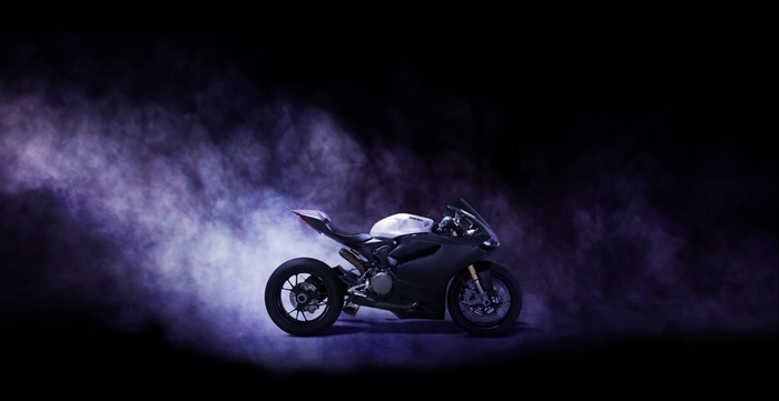 Ducati Motorcycle in Dramatic Purple 4K Lighting