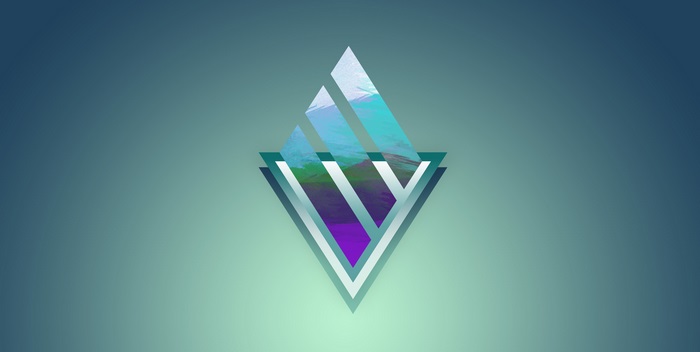 Abstract geometric design with colorful texture