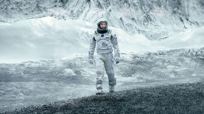 Astronaut in a snowy landscape from Interstellar 4K