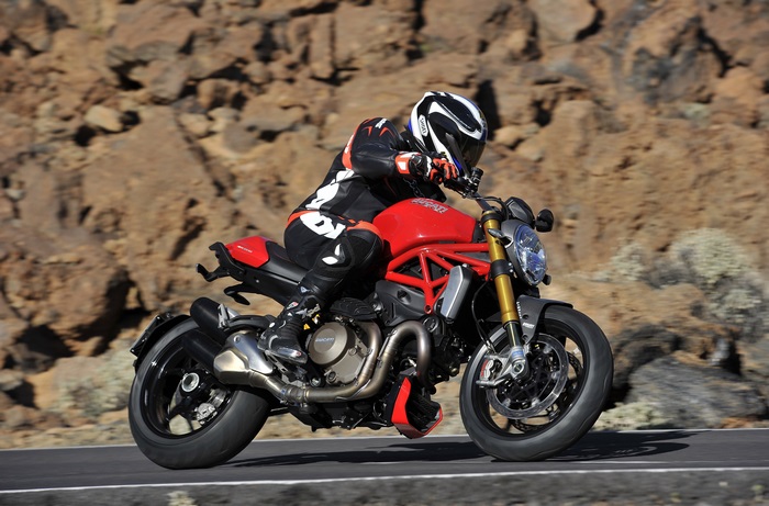 Ducati Monster 1200S motorcycle on a road