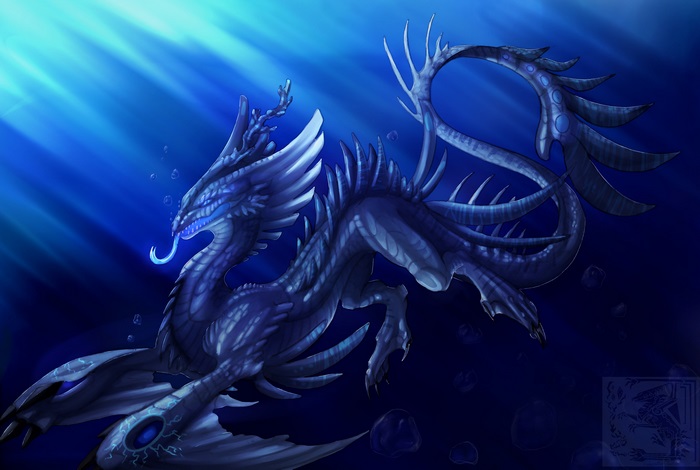 Sea monster underwater 4K