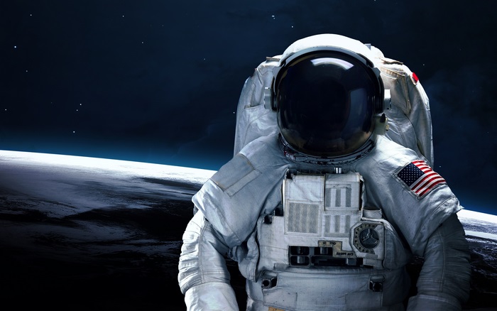 Astronaut Floating in Space 4K