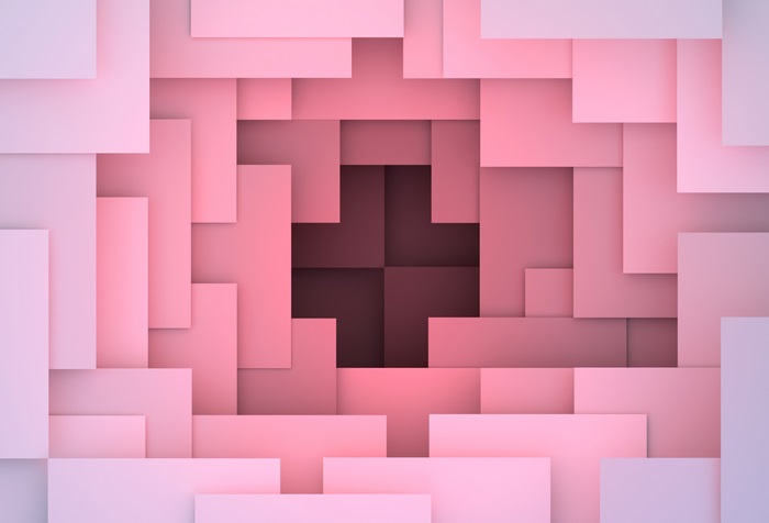Geometric pattern with pink and purple hues