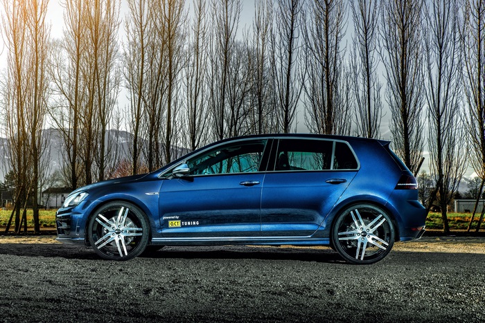 Blue Volkswagen Golf R Tuning
