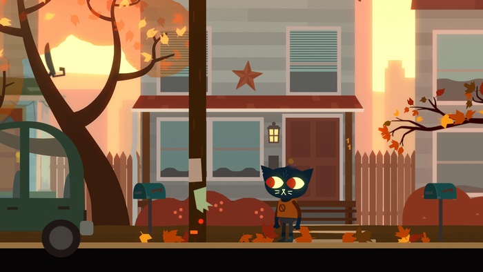 Mae Borowski from Night in the Woods in autumn