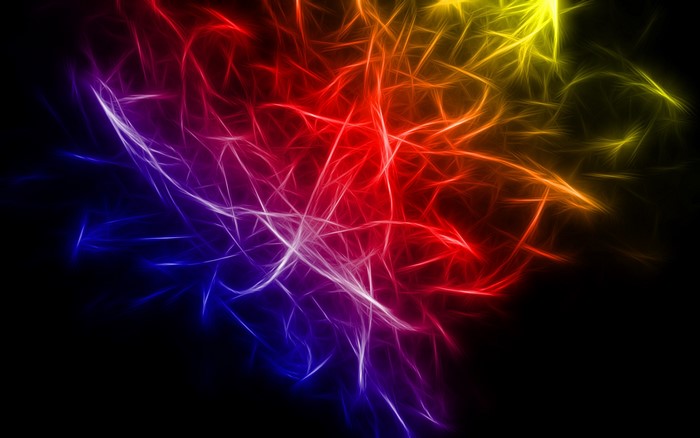 Vibrant Abstract Fractal Color Explosion