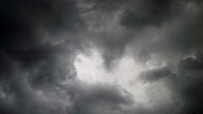 Dark storm clouds in the sky
