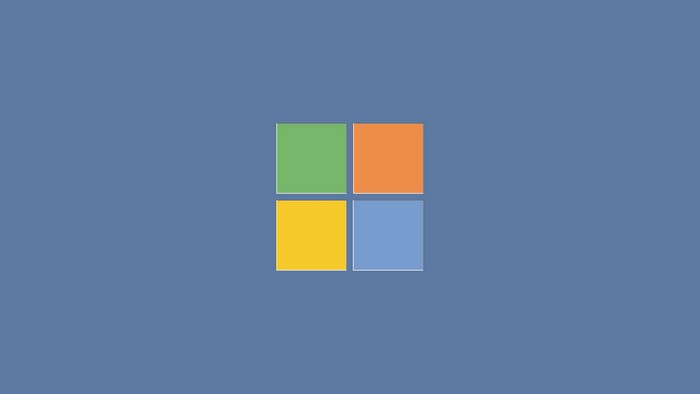 Microsoft Windows logo on blue background