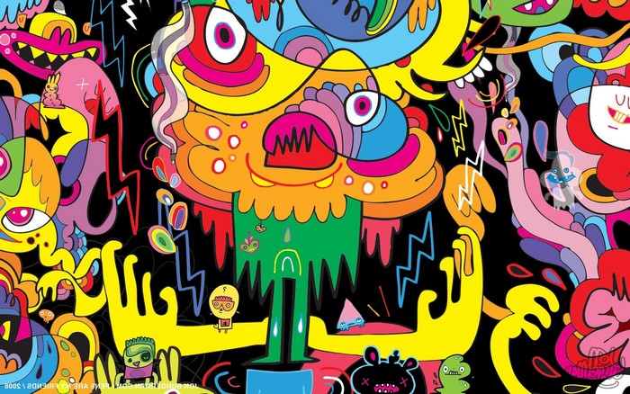 Abstract Psychedelic Monsters and Shapes