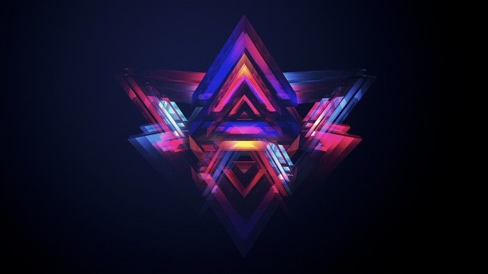 Abstract geometric crystal formation with facets