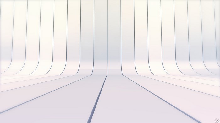 Abstract 3D white lines digital art