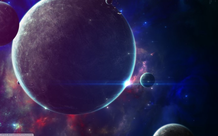 Planets and nebulae in deep space