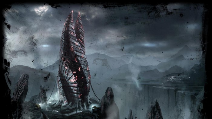 Dead Space Marker on a desolate alien planet