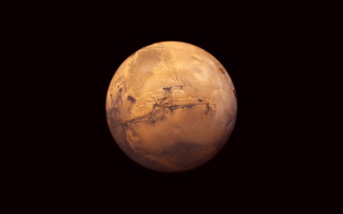 Planet Mars in Space