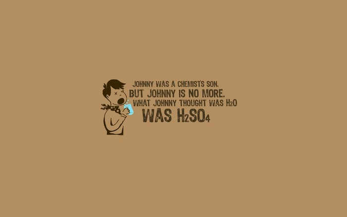 Johnny the chemist's son humor