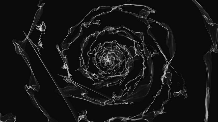 Abstract smoke spiral on black background