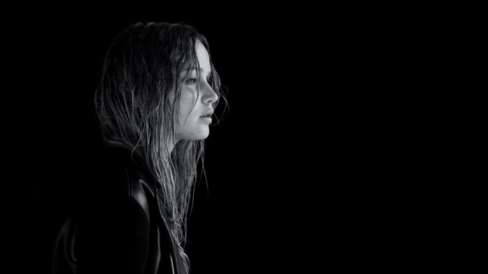 Jennifer Lawrence with wet hair