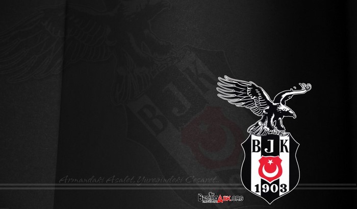 Besiktas JK eagle logo on black background