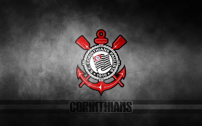 Corinthians logo on a textured background
