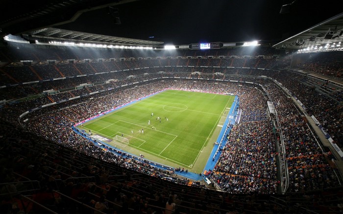 Santiago Bernabéu Stadium soccer match in Madrid