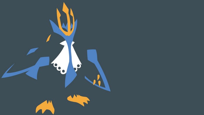 Empoleon from Pokemon minimalist illustration