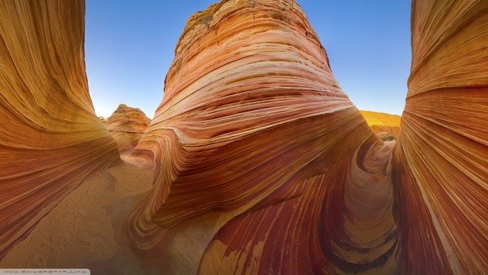 The Wave Rock Formation in Arizona Desert