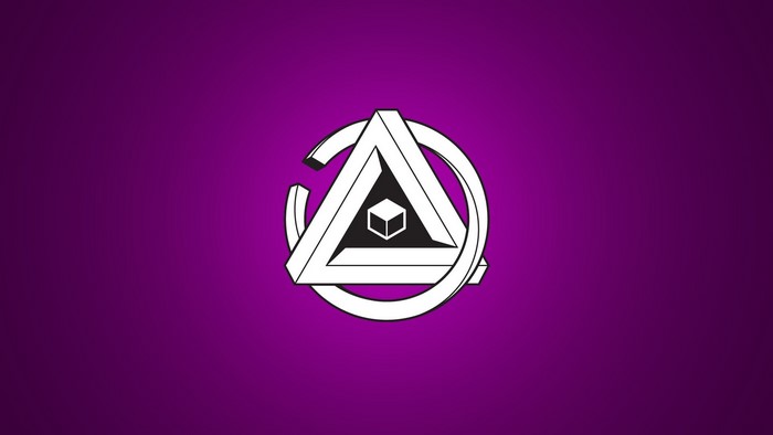 Antichamber impossible triangle logo with cube