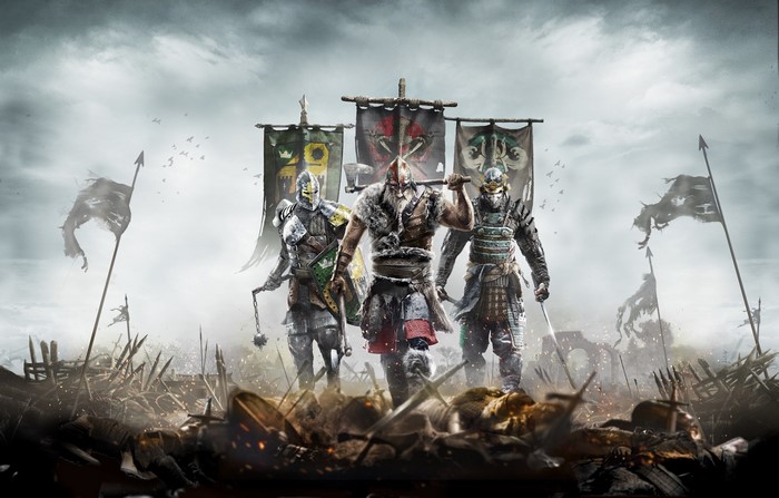For Honor video game concept art with warriors