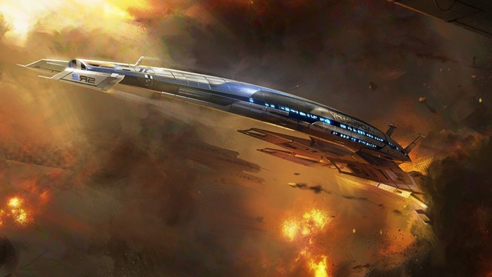 Normandy SR-2 from Mass Effect in battle