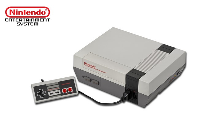 Nintendo Entertainment System console with controller
