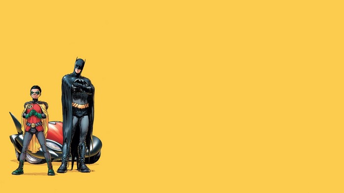 Batman and Robin with Batmobile