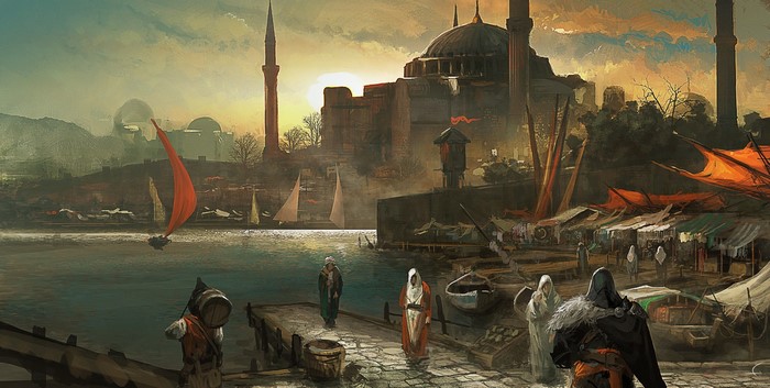 Assassin's Creed Revelations Ezio in Constantinople harbor