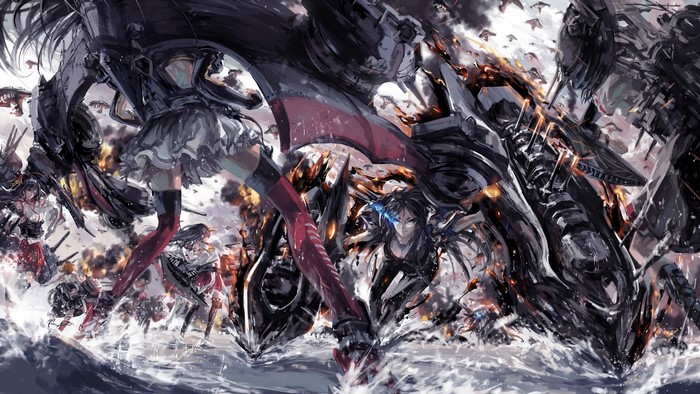 Kantai Collection anime girls in battle